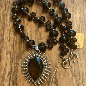 Smoky Tooaz Sterling Silver Pendant Necklace
